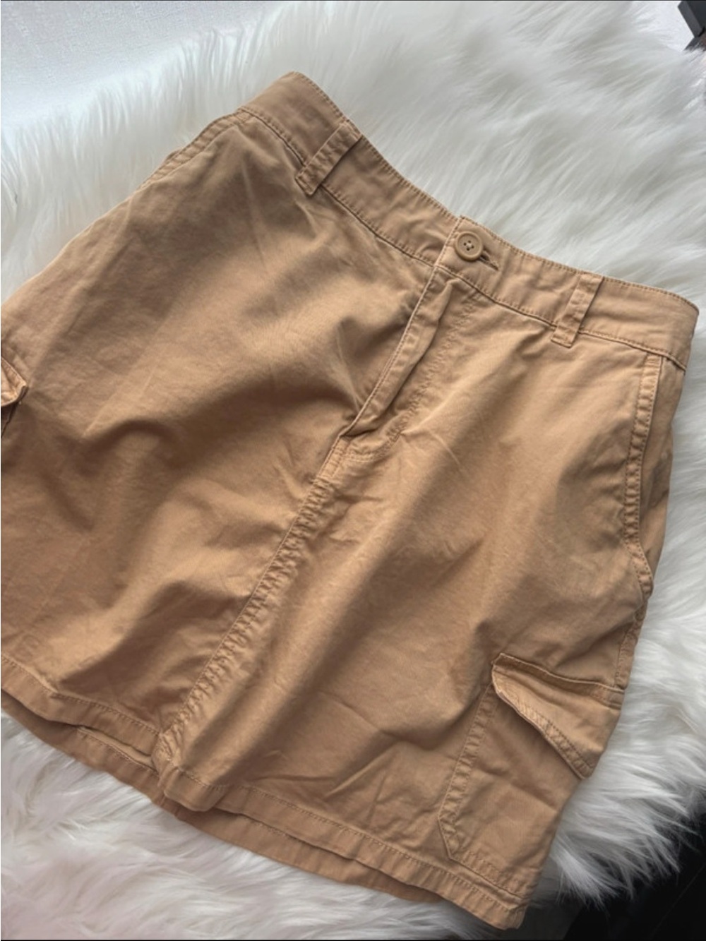 Women’s Tan Cargo Skirt  - Classic Casual Style